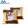 chocolate color lace 20x20 cm custom photo sublimation heat transfer neck rest pillow