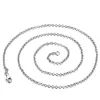 Simple 925 sterling silver O chain necklace for boys and girls