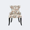 Elegant printing French Style upholstered fabric dining room chair