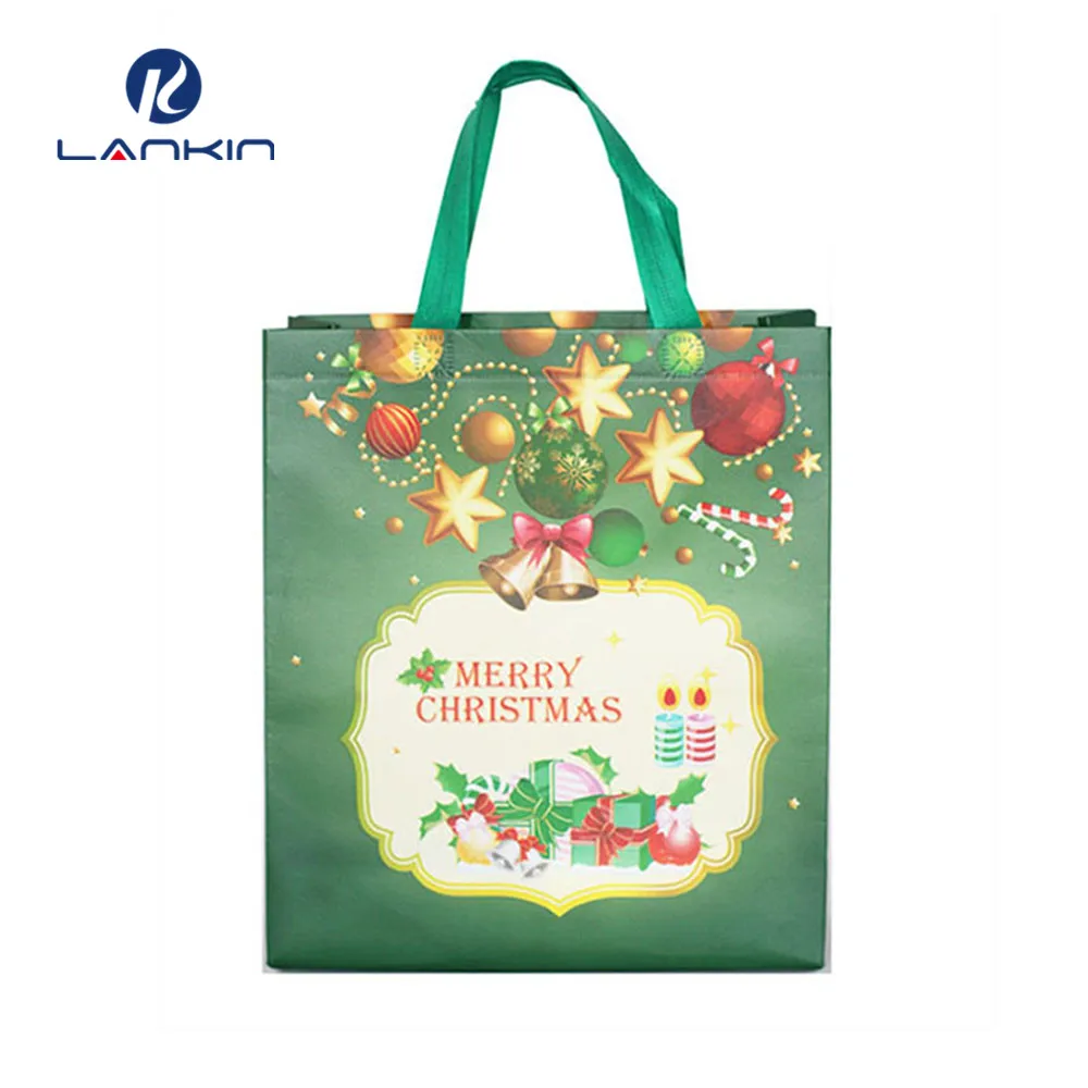 2017 christmas gift cheap custom laminated pp non woven bag made