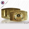Wholesale plain golden metal buckle soild brass belt buckle making buckle for belt