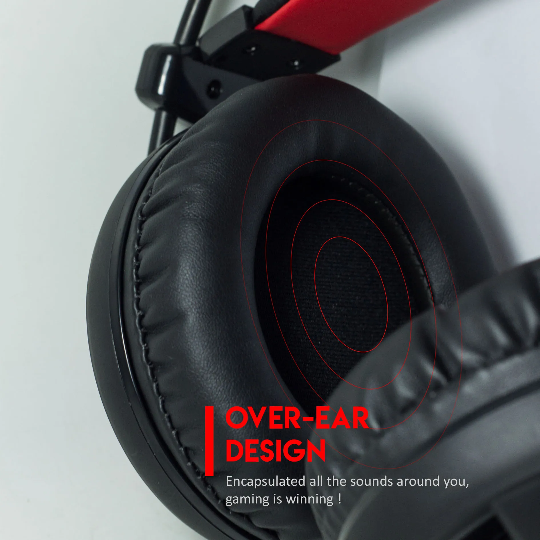 Best Selling Mid-Size Gaming Headphone Fantech HG13 for Professional Gaming Performance with RED Color Lighting - ANKUX.COM