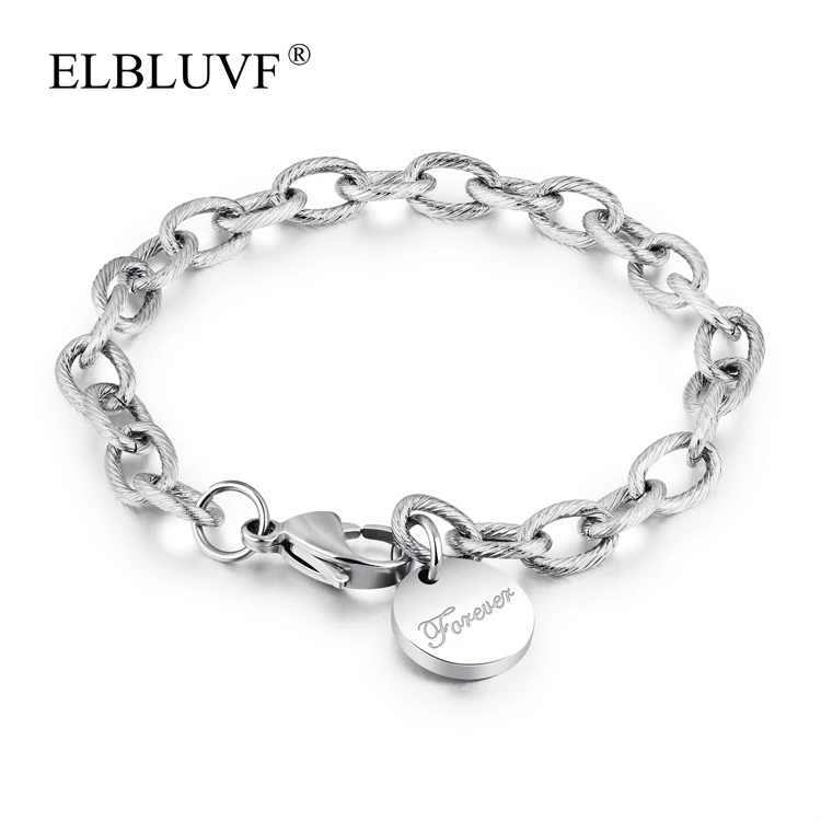 ELBLUVF Free Shipping Stainless Steel Forever Circular Pendant Bracelet For Girls Jewelry Wholesale, Rose gold , steel color
ELBLUVF Free Shipping Stainless Steel Forever Circular Pendant Bracelet For Girls Jewelry Wholesale, Rose gold , steel color