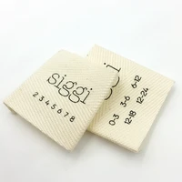 

printed soft 100% organic cotton labels clothing main label custom cotton label for garments and hats