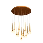 2019 Hot sale modern brass gold LED chandelier pendant light and lamp for home and hotel