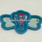 Lovely animal shape plastic plate with spoon and fork for kids, microwave safe divided cute charger plate