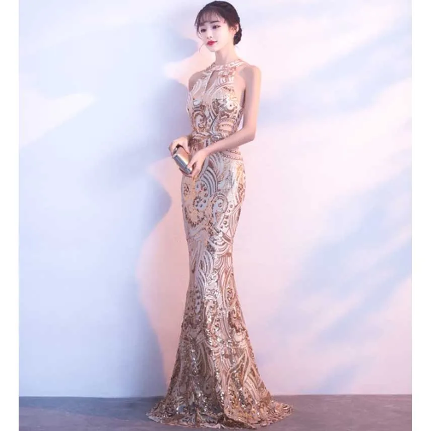 Waist Hollow Out Maxi Dress New Paillette Embroidered Sequin Neckline Gown A2354, White
Waist Hollow Out Maxi Dress New Paillette Embroidered Sequin Neckline Gown A2354, White