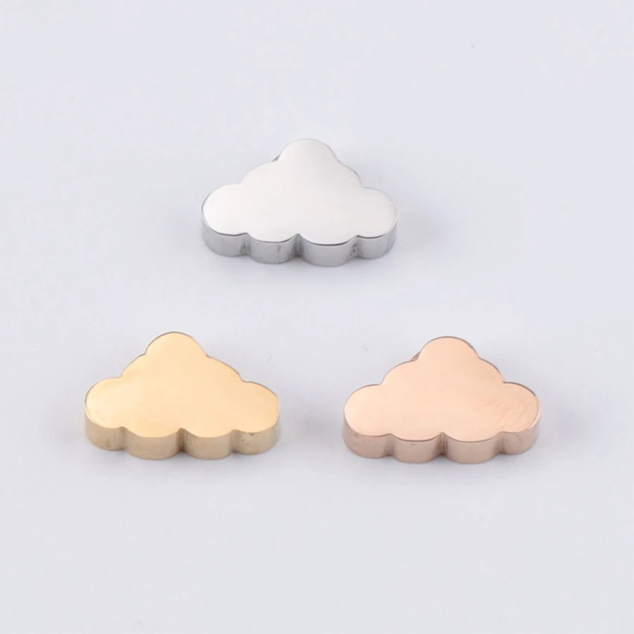 Small Beads Stainless Steel Mirror Polished DIY Jewelry Accessories Gold Plated 6*10mm Cloud Charms
Small Beads Stainless Steel Mirror Polished DIY Jewelry Accessories Gold Plated 6*10mm Cloud Charms