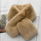 Suppernior China supplier Wholesale Dyed real rex rabbit Fur collar fluffy Fur neck collar for jackets and coats