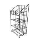 Customized advertising display rack newspaper stand metal bookshelf