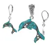 Dolphin Shaped Designs Pendant and Earring Set