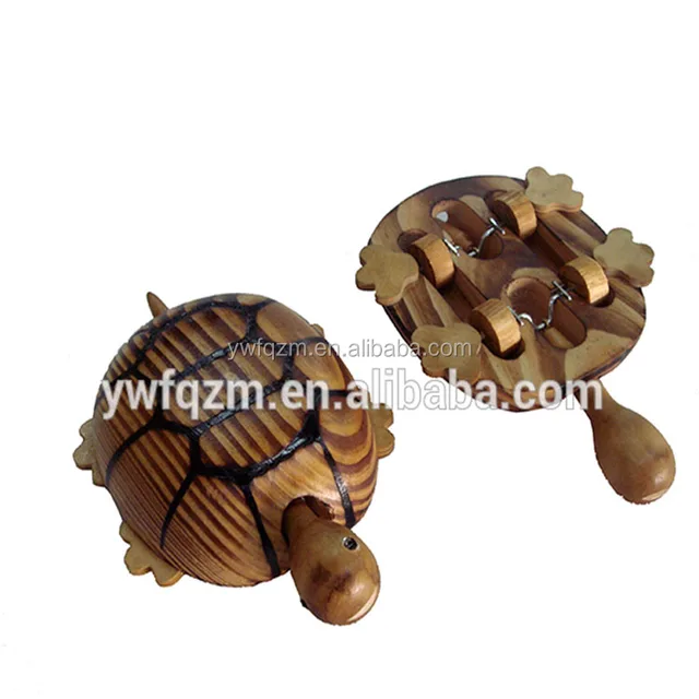 wood hand carved wooden turtle model