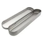 Tinplate iron oval rectangular gift packaging study stationery pen pencil tin metal box