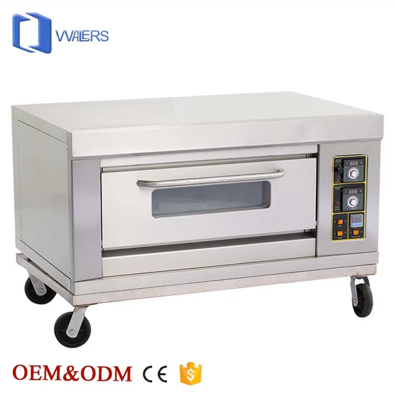 Single layer 2 tray industrial commercial kitchen gas Pizza oven convection oven for sale with rotary deck