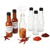 150ml 180ml 250ml Bulk chili sauce glass bottle, glass hot sauce bottle with plastic lid