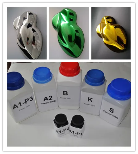 Spray Chrome paint formula with coating paint spray gun