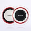 Custom Logo Wireless Charger Crystal Round Charging Pad with Receiver for phone Charging Stations