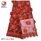 Amazing design guaranteed quality white african beaded french lace net lace fabric with stones for wedding dress