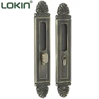 Luxury zinc alloy mortise handle set sliding door key lock