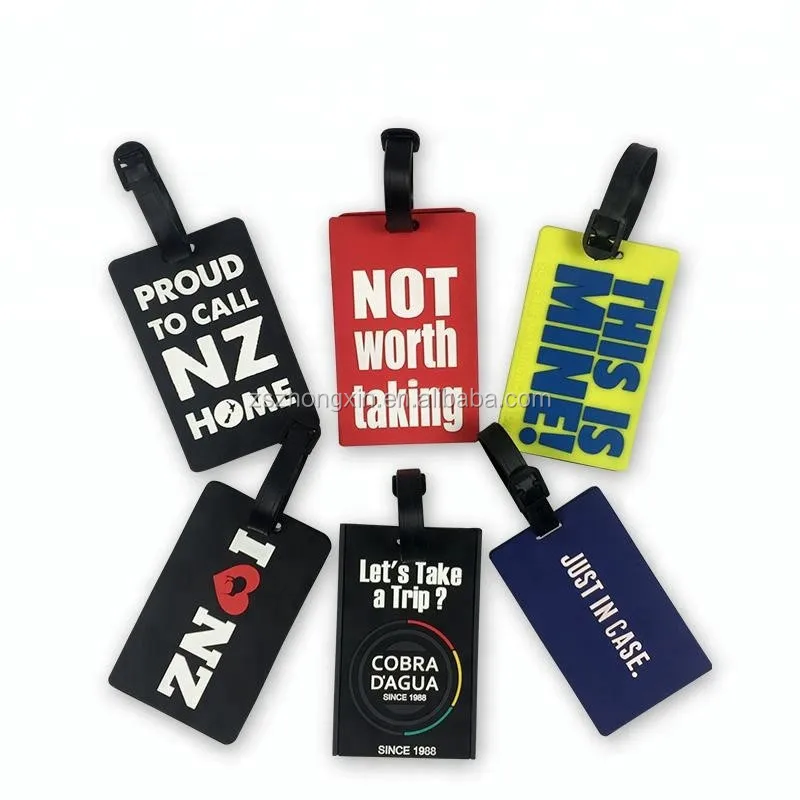 oem design soft pvc world map luggage tag