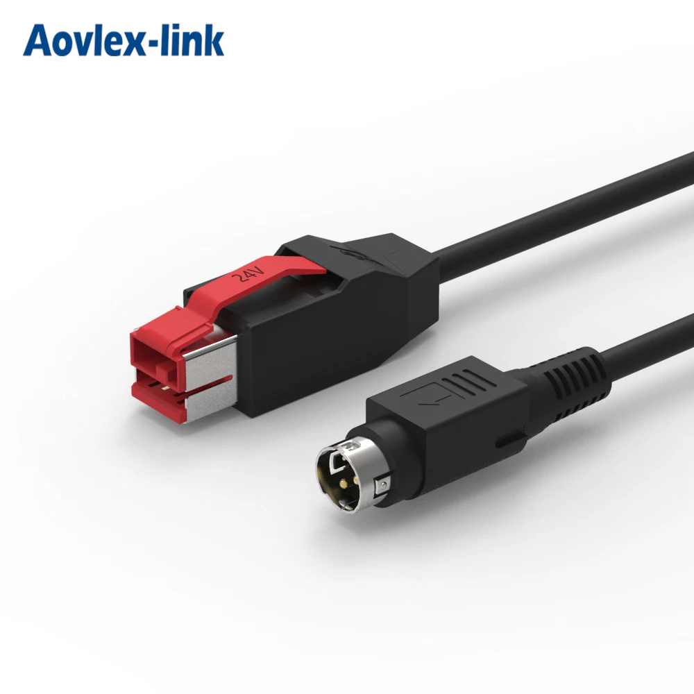24V Powered USB to Hosiden 3 Pin din Power Connector EPOS POS Serial Receipt Printer Cable, Black,red
24V Powered USB to Hosiden 3 Pin din Power Connector EPOS POS Serial Receipt Printer Cable, Black,red