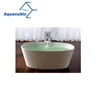 62 Inch sizes oval acrylic small freestanding bathtub