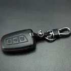 Unique design leather custom car Key Holder with logo for santafe ix35 with box