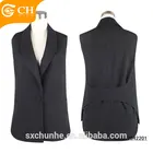 New Design Black Ladies Polyester Waistcoat for Girls