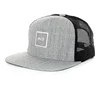 Custom 5 Panels 100% Acrylic Gray Mesh Trucker Snapback Caps Hat
