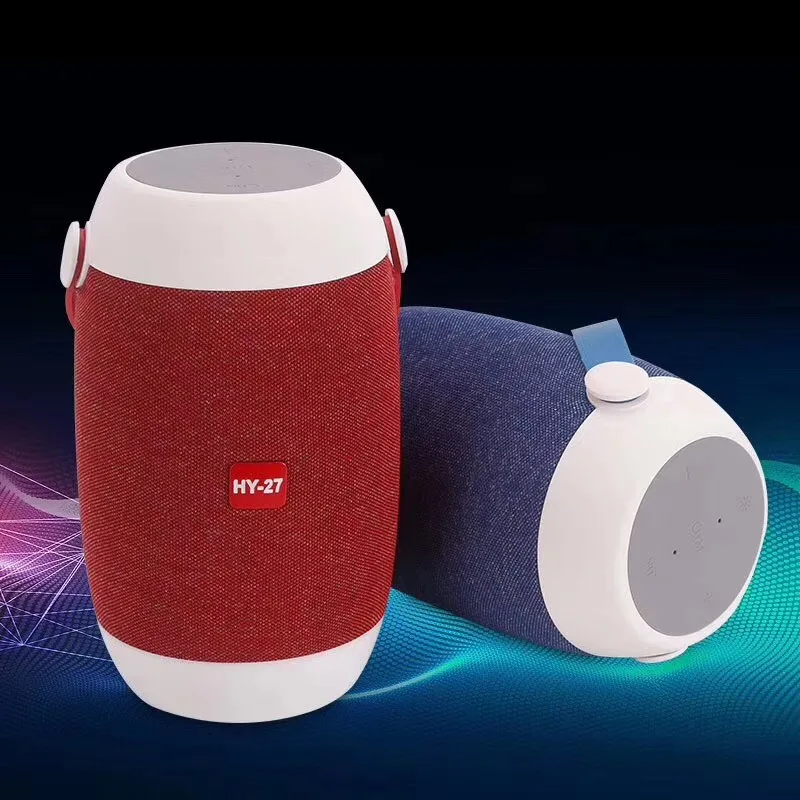 HY-27 super bass portable fabric bluetooth speaker with led light - ANKUX.COM
