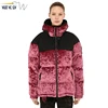 Heavy Winter Jackets Women Hooded Layered Taffeta Colorblock Velvet Coats