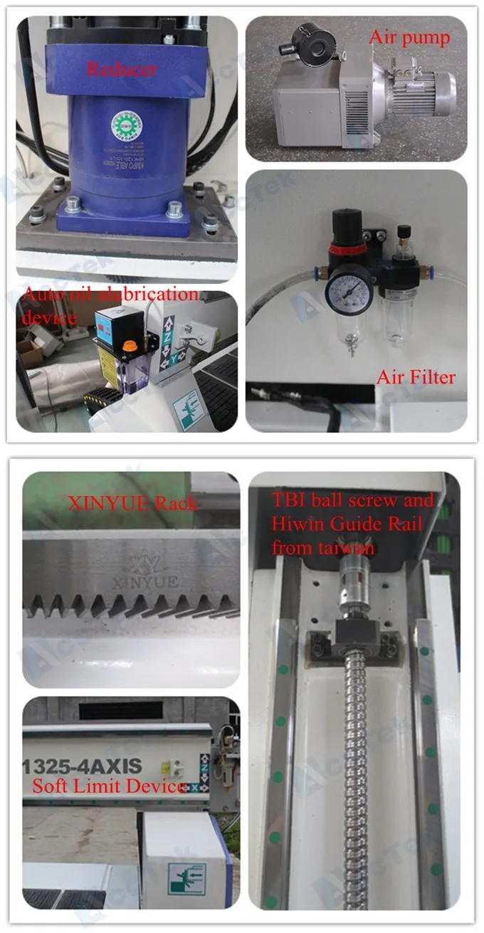 Factory direct sale good 1325 cnc router 4 axis woodworking engraving machine