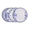 High quality round vintage dark blue ceramic plate home restaurant dinner charger plates