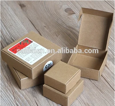 custom folding brown recycled gift kraft paper packaging boxes