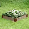 Beautiful garden box pots type and plastic material garden bed outdoor flower pot