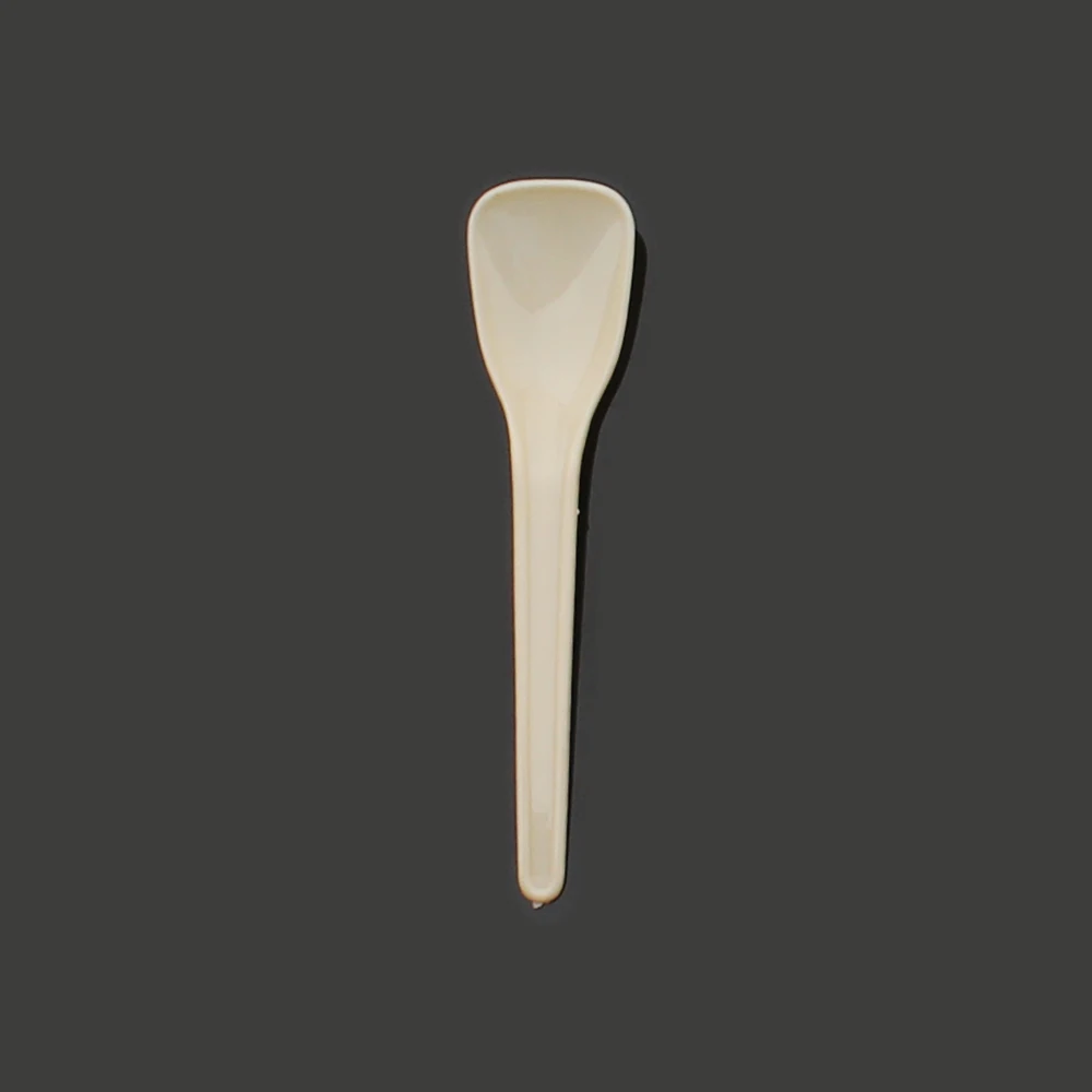 New food grade PS disposable apricot cutlery set ice cream spoon for sale
