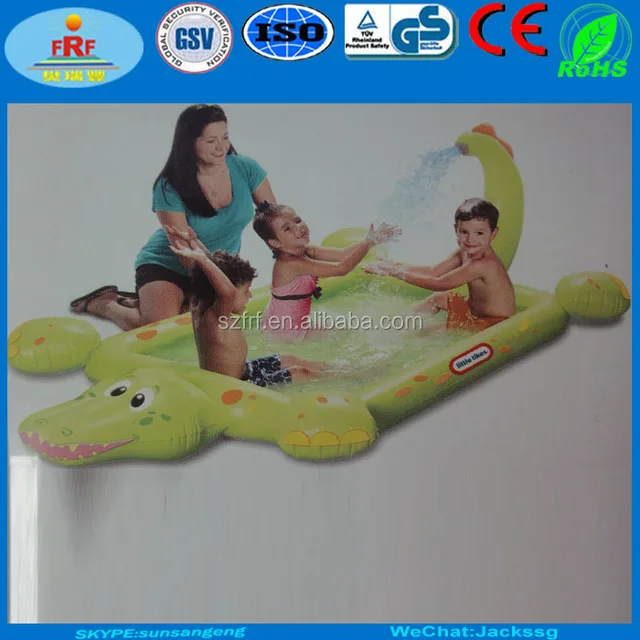 inflatable alligator spray pool, inflatable alligator pool with