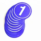 Indoor aluminum factory price adhesive round board design house number letter plate sign
