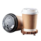 16oz customize kraft paper double wall coffee cup