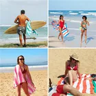 Free Sand Quick Dry Custom Personalized Logo Microfiber Fabric Sublimation Beach Bath Towel