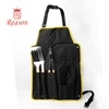 5 PCS Outdoor BBQ Barbecue Set Apron and Utensil Set Roll Up Bag Tools, BBQ Apron and Utensil Set