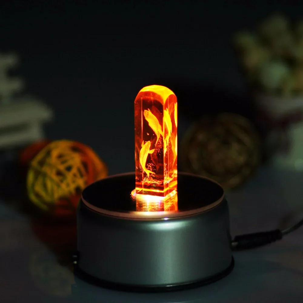 wholesale high transparent 3d laser engraved crystal music box