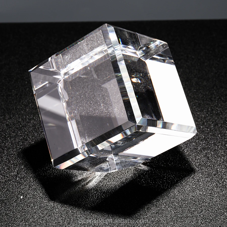 wholesale blank lead crystal glass rubiks cube etching angel