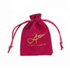 Custom Printed Small transparent drawstring bag Promotional Velvet Jewelry Packaging Bag Luxury Satin Gift Pouch Velvet Bag