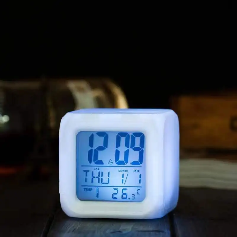 Premium Sublimation Led Color children seven color digital Alarm Clock, Customized color
Premium Sublimation Led Color children seven color digital Alarm Clock, Customized color