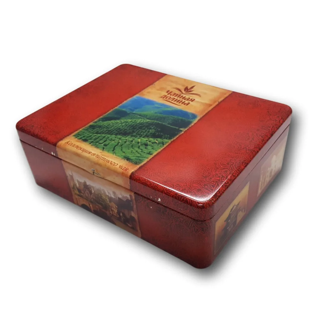 rectangular tea tin box with small gift tin / mini metal tea tin