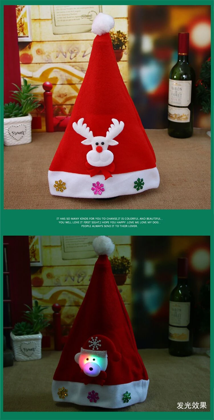 factory sale kids and adults led light hats for christmas party