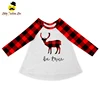 2LYF166 Yihong Baggy Shirt For Little Girls And Boys Cheap Raglan Shirts Clothing Reindeer Baby Clothes Wholesale Price