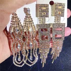 Gincom Zircon Tassel Diamond Earring Exaggerated Bride Earrings