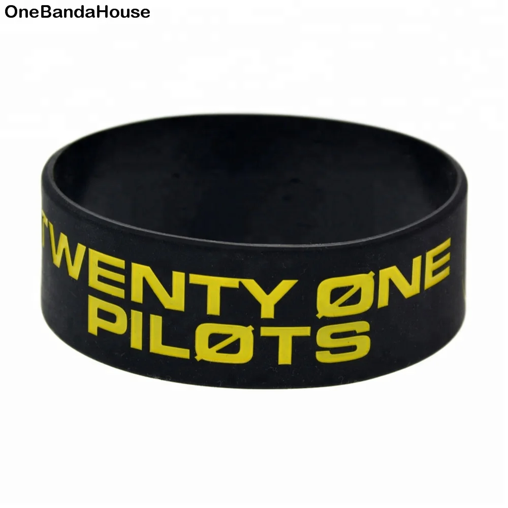 1PC 1 Inch Wide Bracelet Twenty One Pilots Trench Silicone Wristband Music Fans Gift, Black
1PC 1 Inch Wide Bracelet Twenty One Pilots Trench Silicone Wristband Music Fans Gift, Black